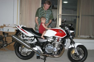 Martin on his first Honda